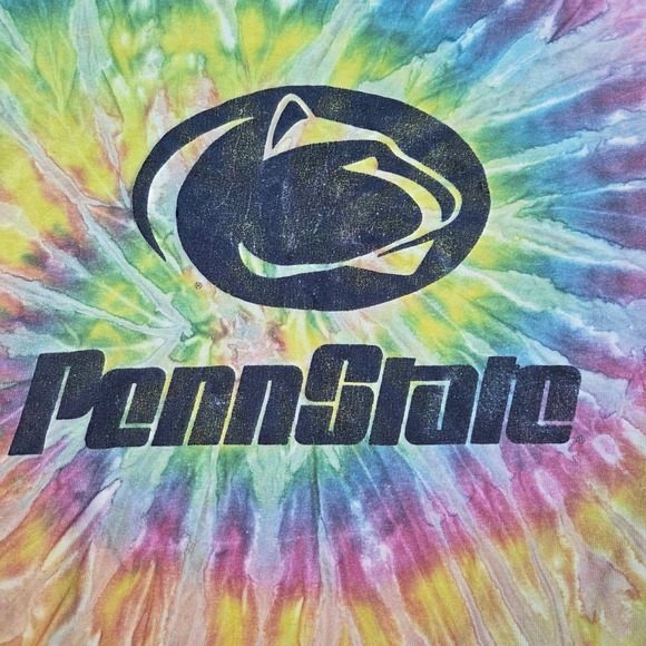 Jerzees Other - Vintage Penn State Tee M Heavyweight Spiral Rainbow Tie Dye Graphic 100% Cotton